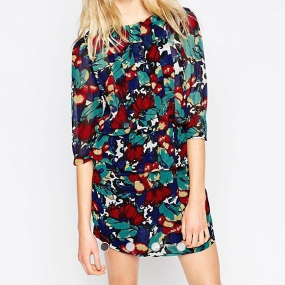 Ganni Mesdames Georgette Dress in tutti fruitti M - Picture 9 of 11